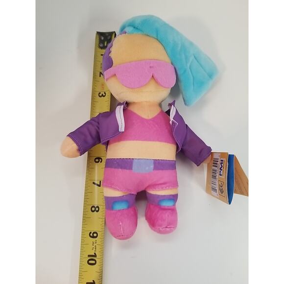 Stumble Guys Veloci T With Purple Jacket 8-Inch Plush Pink Blue Purple Brand New - Picture 3 of 4